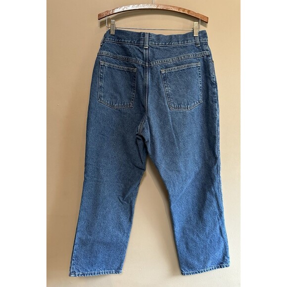 LL Bean Women’s Original Fit Plaid Flannel Lined Jeans Size 14 Petite Cotton EUC - Picture 5 of 12